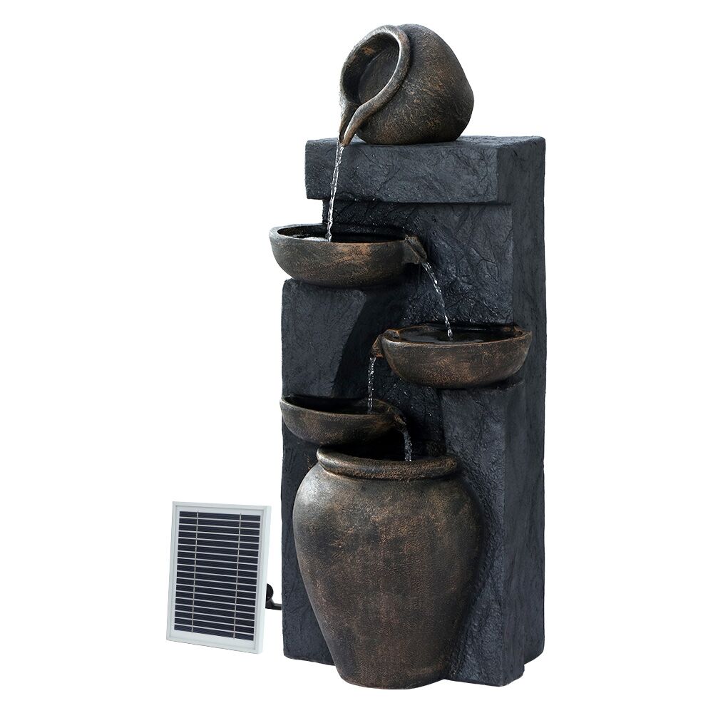 5-Tier Solar Powered Water Fountain 99cm 350L/H