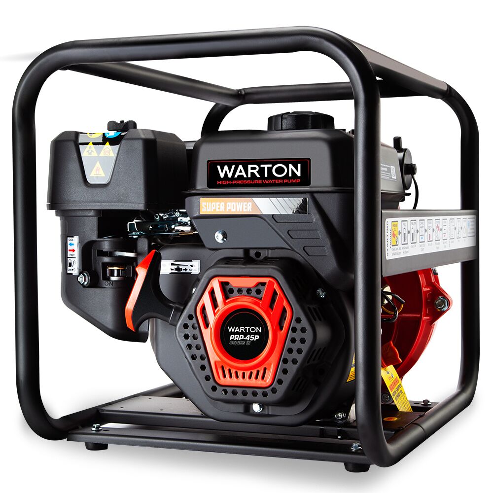 WARTON 4 Stroke Petrol Water Pump 235cc 8HP Fire Fighting High Pressure Transfer Irrigation 4