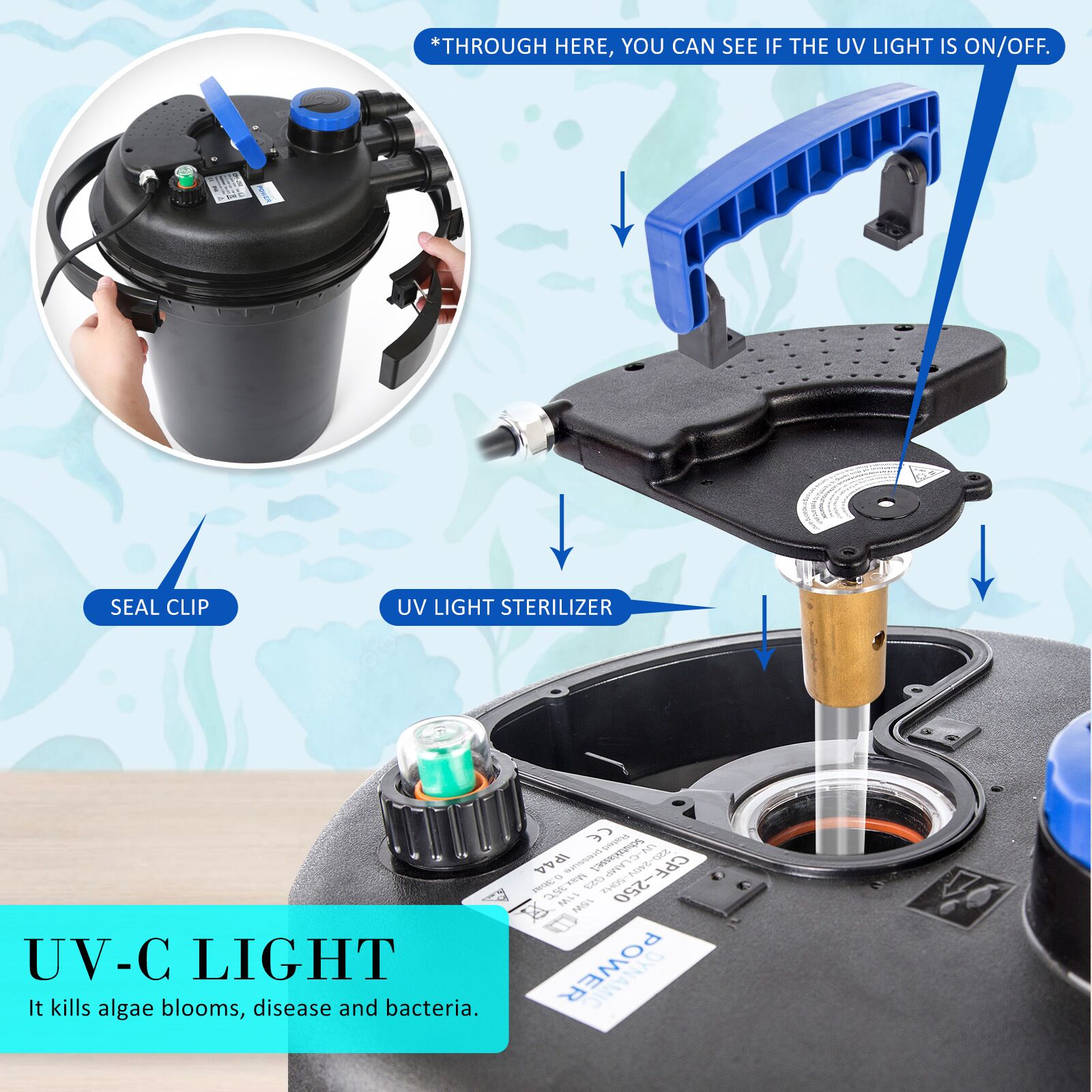 Dynamic Power Combo Aquarium Garden Filter 10000L/H + Submersible Water Pump 16000L/H - Image 7