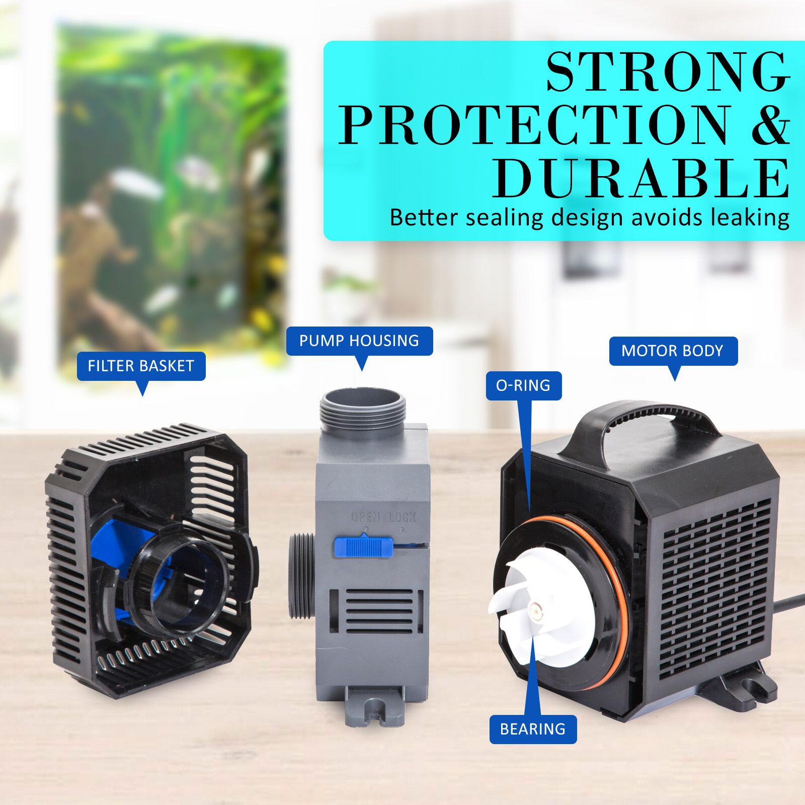 Dynamic Power Aquarium Submersible Pond Water Pump 16000L/H - Image 4