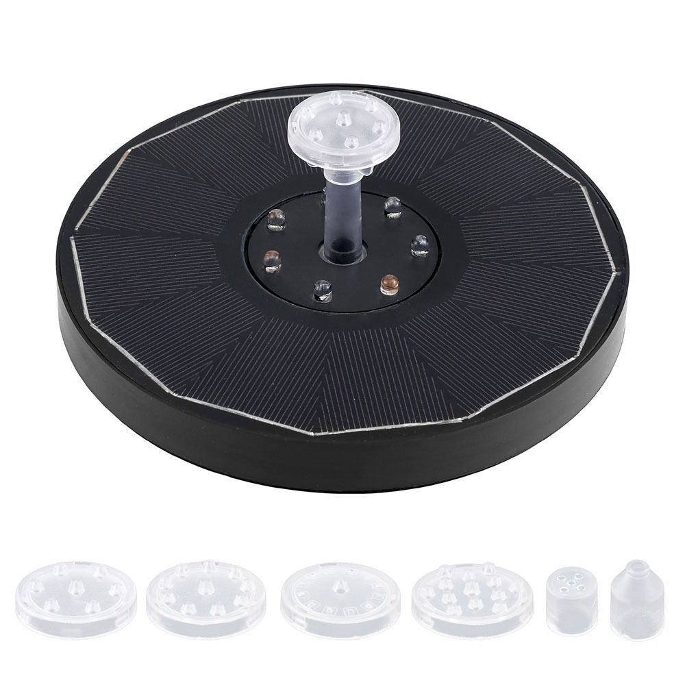 Solar Floating Fountain Pump with LED Light – Outdoor Pond Water Feature for Garden & Patio