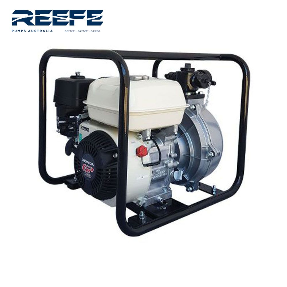 GP015R-RF Honda GP160 - Recoil Start With Roll Frame, Single Impeller Fire Fighting Pump, 400 L/min Flow, 52m Head
