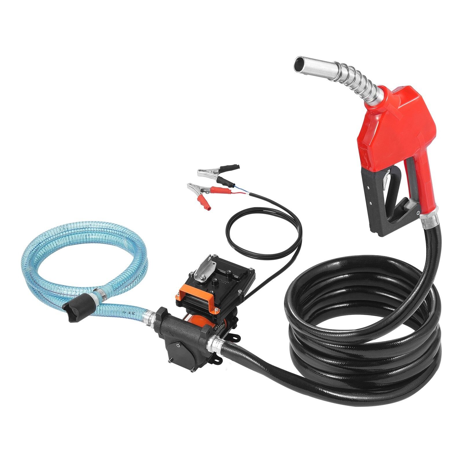 VEVOR Fuel Transfer Pump 12V 15GPM 1/4HP Diesel Pump Auto Nozzle