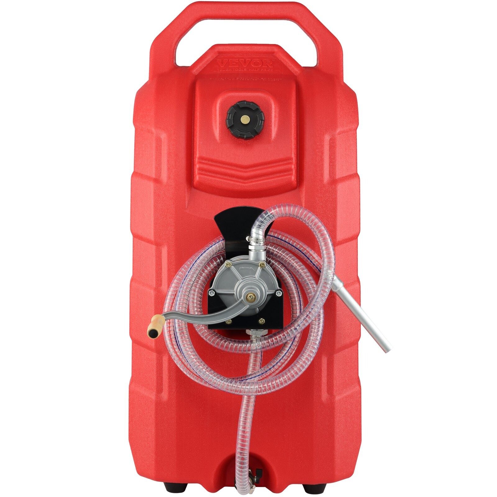 VEVOR 60L Fuel Caddy 7.8L/min Gas Tank w/ Hand Pump & Wheels - Image 5