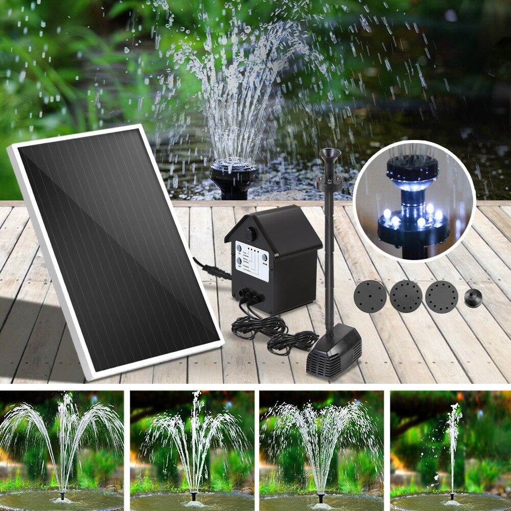 Solar Pond Submersible Fountain Pump with Battery Back-up 250L/H 1.2m Lift - Image 2