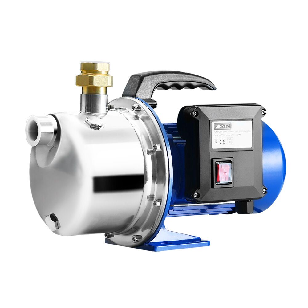 Stainless Steel High Pressure Jet Water Pump 4,600L/H 45m Lift 1100W