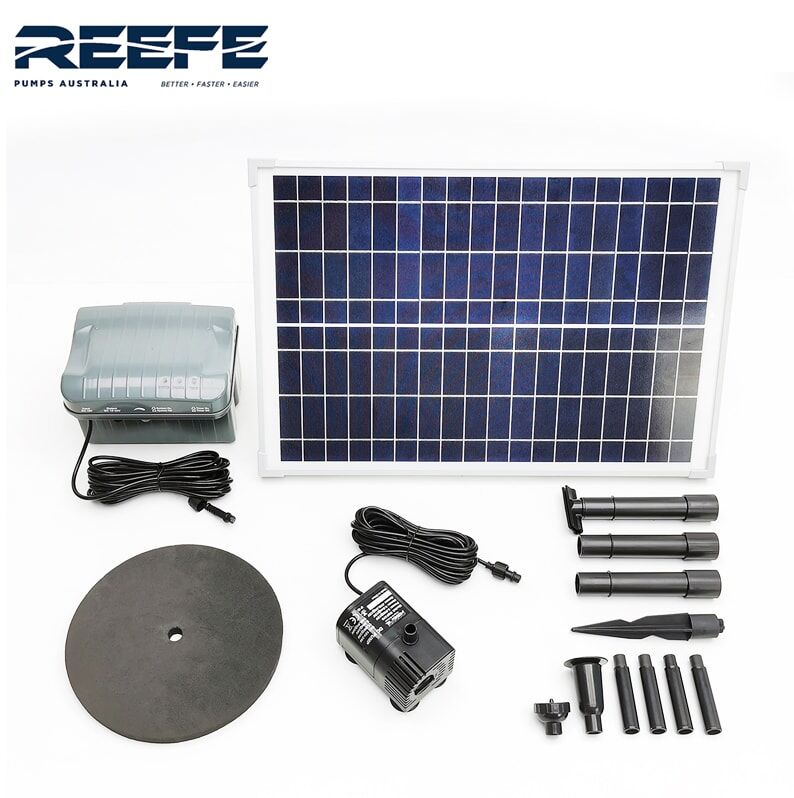 Solar Water Fountain Kit with Battery Backup, Great Quality Reefe Brand 800L/H 2.1m Lift