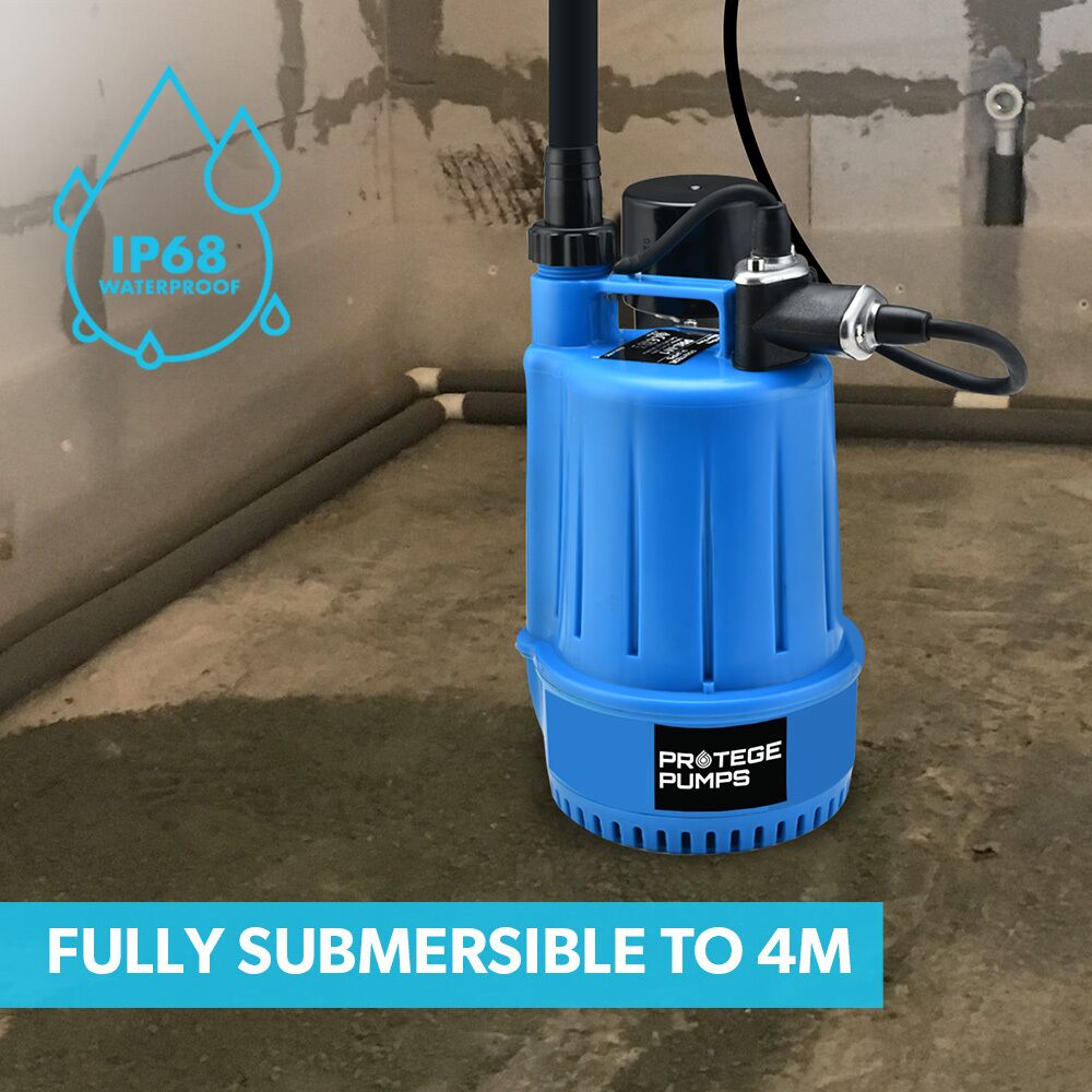 Submersible Tight Access Clean/Grey Water Sump Pump with Vertical Float Switch 3,000L/H Capacity - Image 5