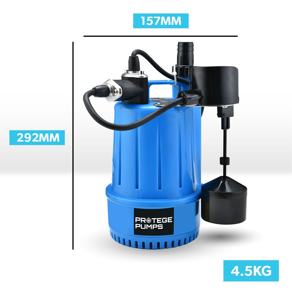 Submersible Tight Access Clean/Grey Water Sump Pump with Vertical Float Switch 3,000L/H Capacity - Image 6
