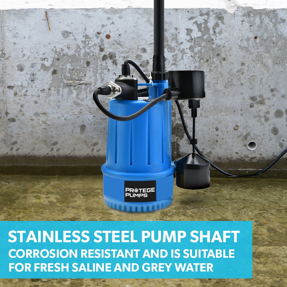 Submersible Tight Access Clean/Grey Water Sump Pump with Vertical Float Switch 3,000L/H Capacity - Image 7