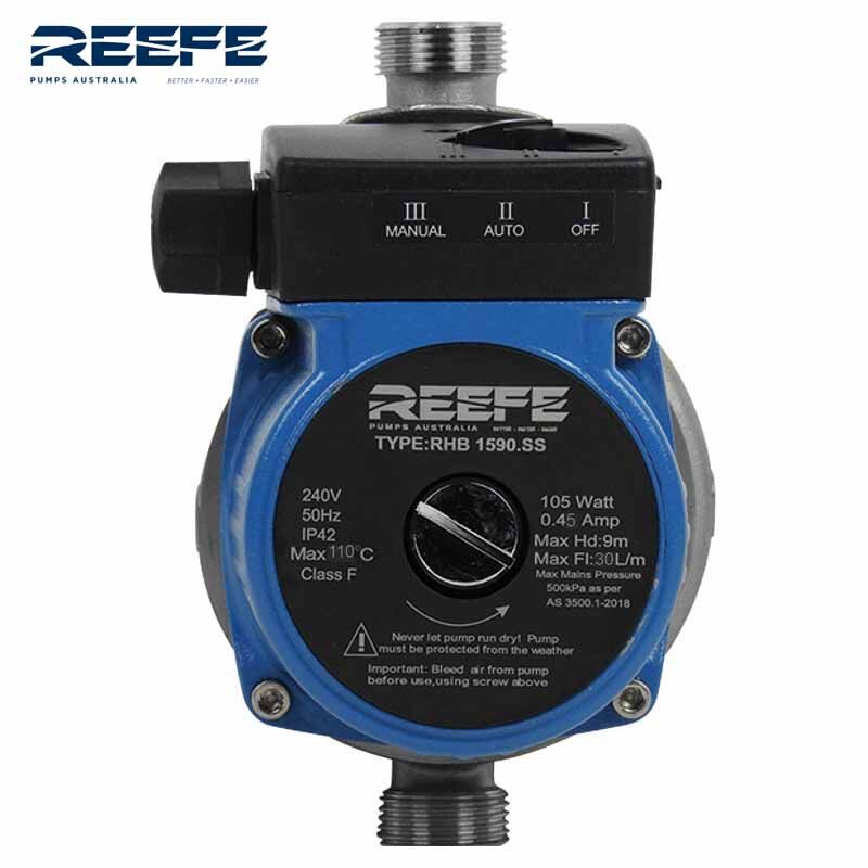 Hot Water Booster Pump - Great Quality Reefe Brand, 30 L/min Flow, 9m Head